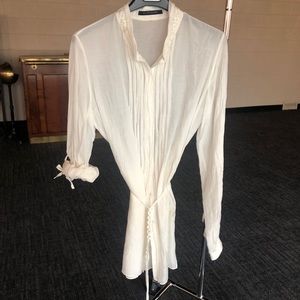 Elie Tahari sheer tunic top